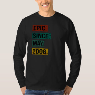 Epic Since May 2008 Vintage  14 Years Old Birthday T-Shirt