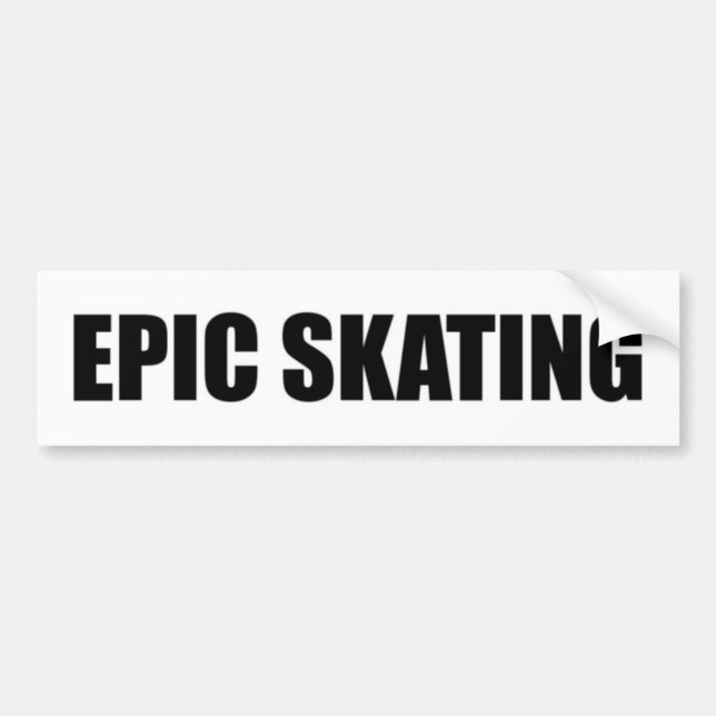 Epic Skating Bumper Sticker - Black Letters (Front)