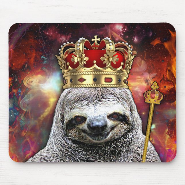 Epic Sloth king musepad Mouse Pad (Front)