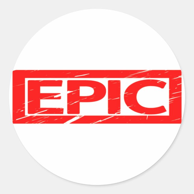 Epic Stamp Classic Round Sticker (Front)