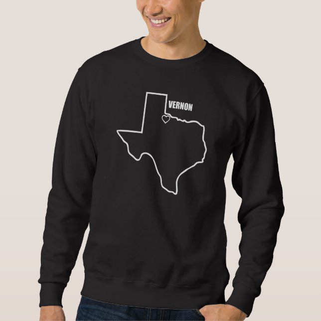 Epic Threadz Texas State Map Vernon Tx Sweatshirt (Front)