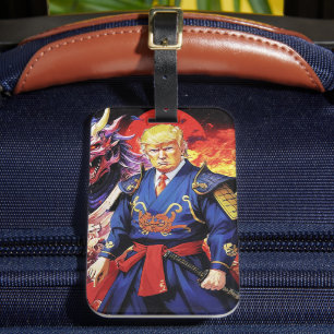 Epic Trump Samurai Anime Luggage Tag