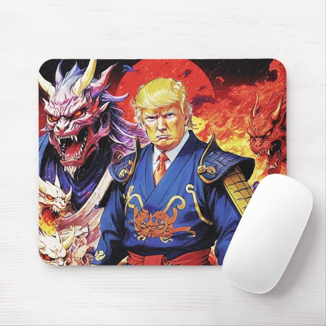 Epic Trump Samurai Anime Mouse Pad (With Mouse)