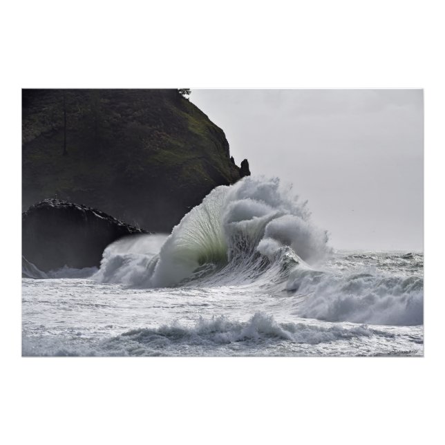 Epic Waves at Cape Disappointment Photo Print (Front)
