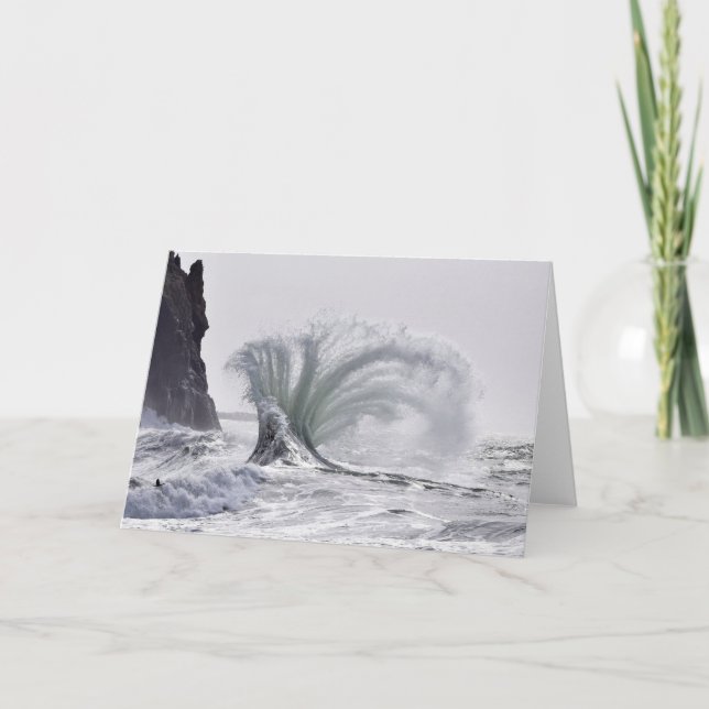 Epic Waves at Cape Disappointment, WA Card (Front)