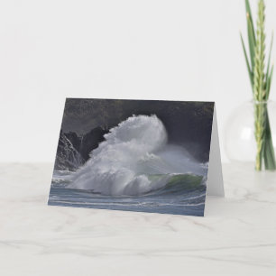 Epic Waves at Cape Disappointment, WA Card