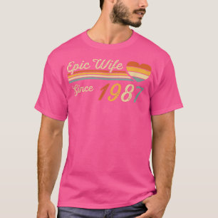 Epic Wife Since 1987  35th Wedding Anniversary 35  T-Shirt