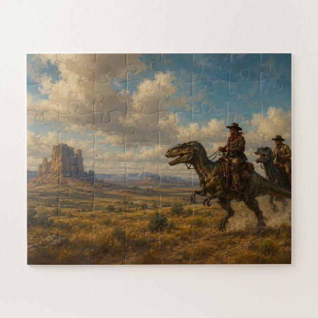 Epic Wild West Dinosaur Adventure Jigsaw Puzzle (Horizontal)
