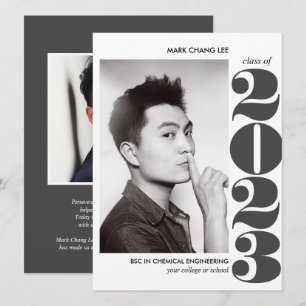 EPIC YEAR GRAY BOLD COLLEGE PHOTO GRADUATION CARD