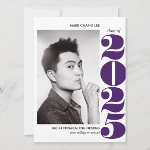 EPIC YEAR   PURPLE BOLD COLLEGE PHOTO GRADUATION  CARD