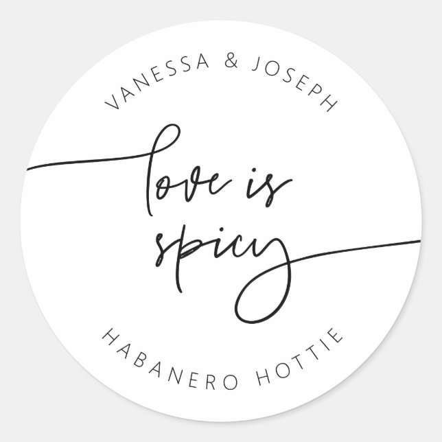 Épicé Jam Jar Étiquette mariage Favor Sticker G400 (Devant)