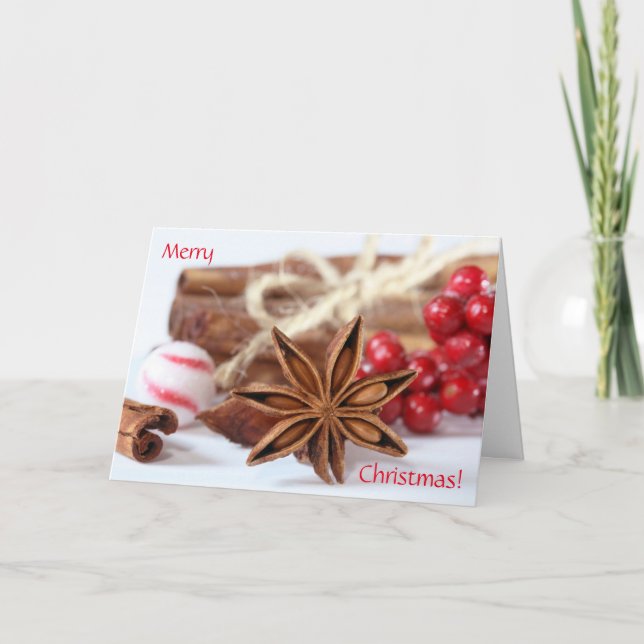 Épices Joyeuse carte de voeux de Noël (Devant)