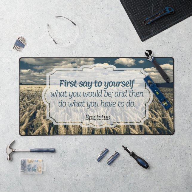 Epictetus "Do it" Inspirational Quote Desk Mat (Workstation)