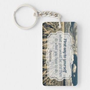 Epictetus "Do it" Inspirational Quote Keychain