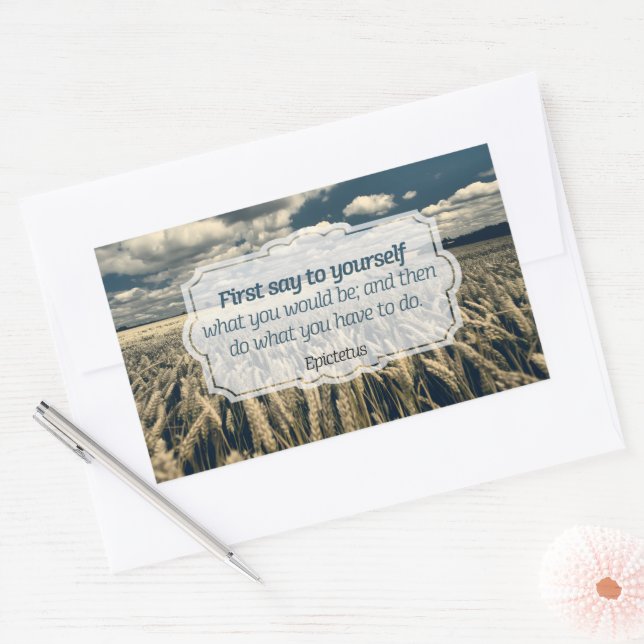 Epictetus "Do it" Inspirational Quote Sticker (Envelope)