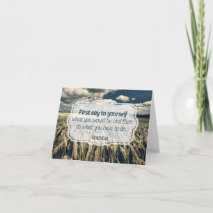 Epictetus "Do it" Inspirational Quote Thank You Card
