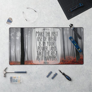 Epictetus Inspirational Quote "Adapt" Desk Mat