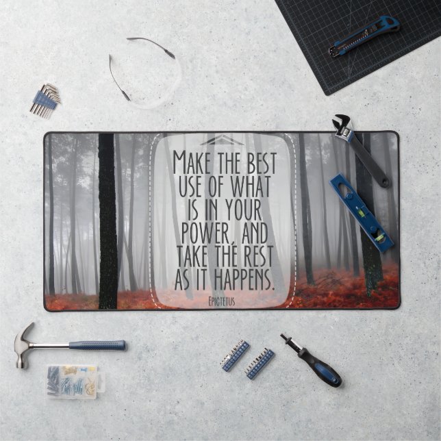 Epictetus Inspirational Quote "Adapt" Desk Mat (Workstation)