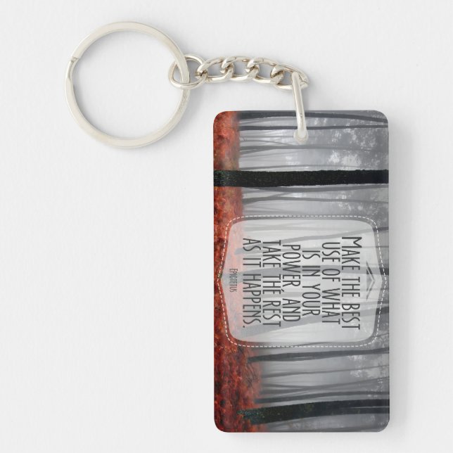 Epictetus Inspirational Quote "Adapt" Keychain (Front)