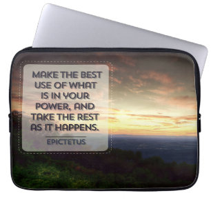 Epictetus Inspirational Quote "Best use" Laptop Sleeve