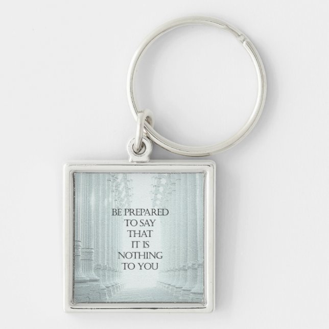 Epictetus Stoic Keychain Square (Front)