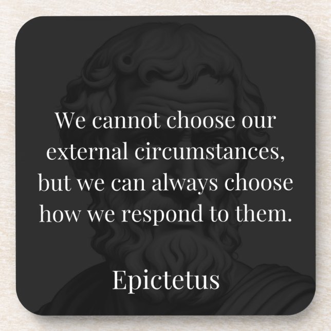 Epictetus's Wisdom: Empowerment through Response Coaster (Front)