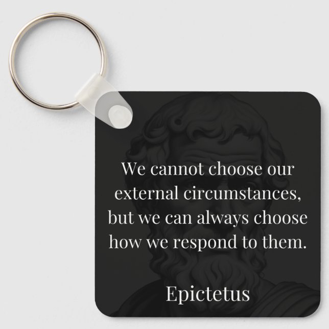 Epictetus's Wisdom: Empowerment through Response Keychain (Front)