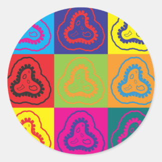 Epidemiology Pop Art Classic Round Sticker