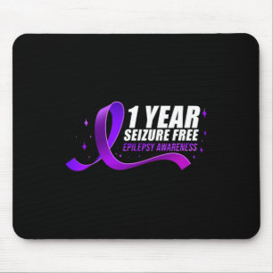 Epilepsy Awareness 1 Year Seizure Free Ribbon 1 Mouse Pad