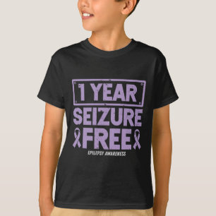 Epilepsy Awareness 1 Year Seizure Free Ribbon 2 T-Shirt