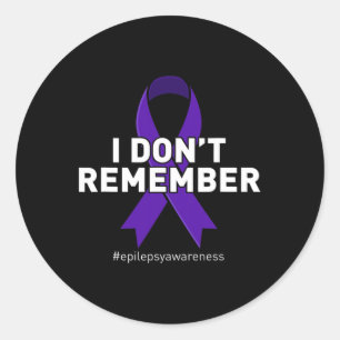 Epilepsy Awareness 2 Classic Round Sticker