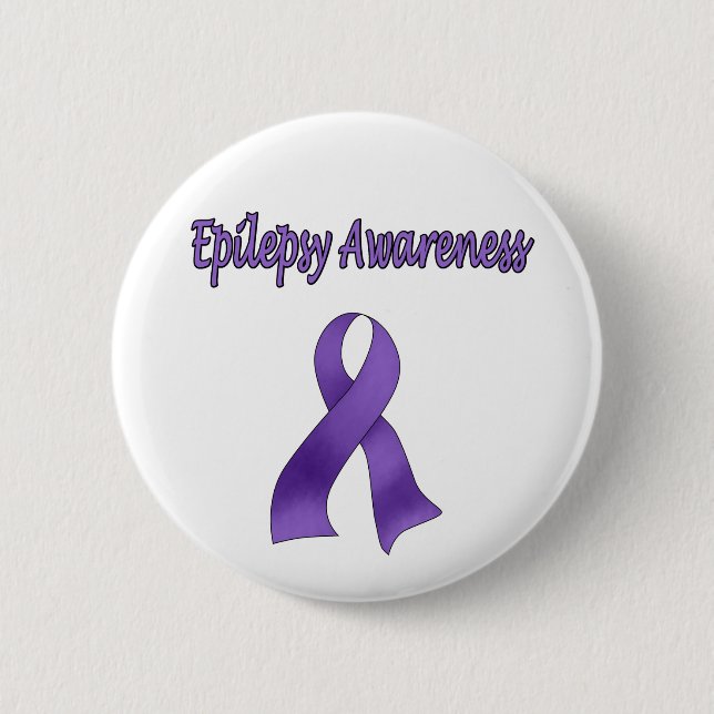 EPILEPSY Awareness 2 Inch Round Button (Front)