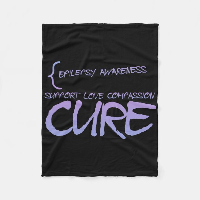 Epilepsy Awareness 3  Fleece Blanket (Front)
