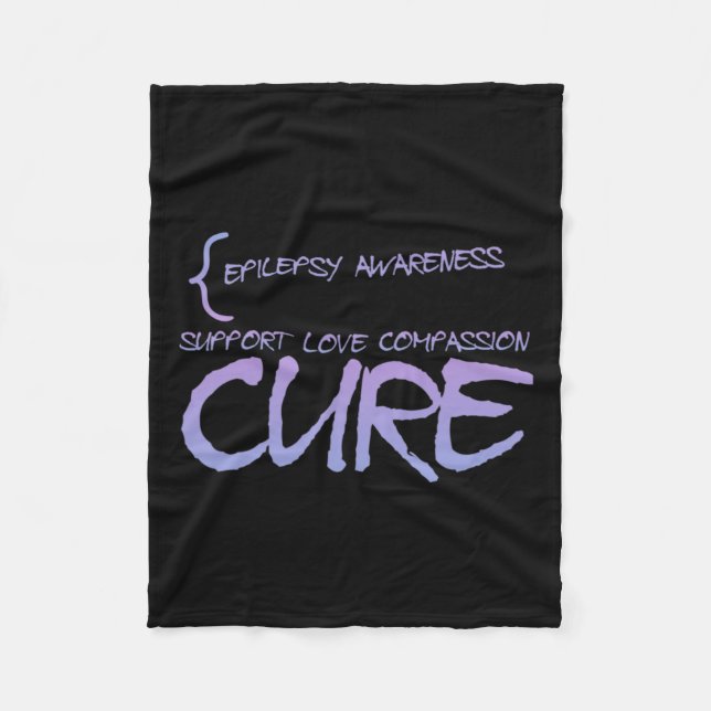 Epilepsy Awareness 3  Fleece Blanket (Front)