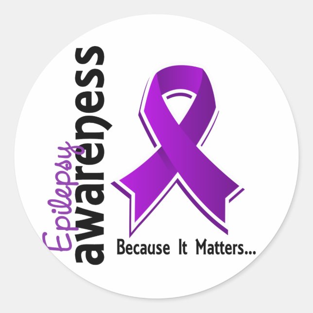 Epilepsy Awareness 5 Classic Round Sticker (Front)