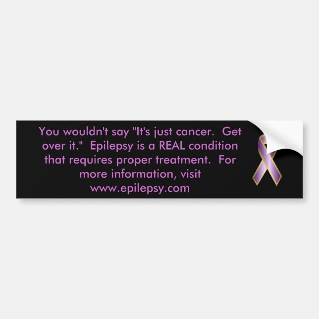 Epilepsy Awareness Bumper Sticker (Front)