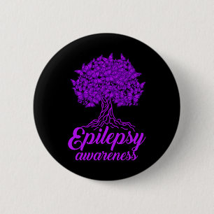 Epilepsy Awareness Butterfly 2 Inch Round Button