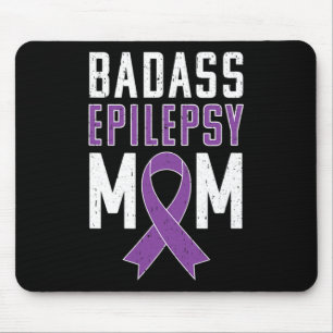 Epilepsy Awareness Byd Epilepsy Mom Purple Ribbon  Mouse Pad