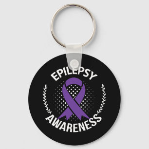 Epilepsy Awareness Day Rainbow Seizures Warrior Mo Keychain