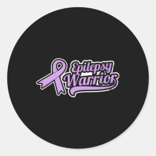Epilepsy Awareness Design Warrior Gift Classic Round Sticker