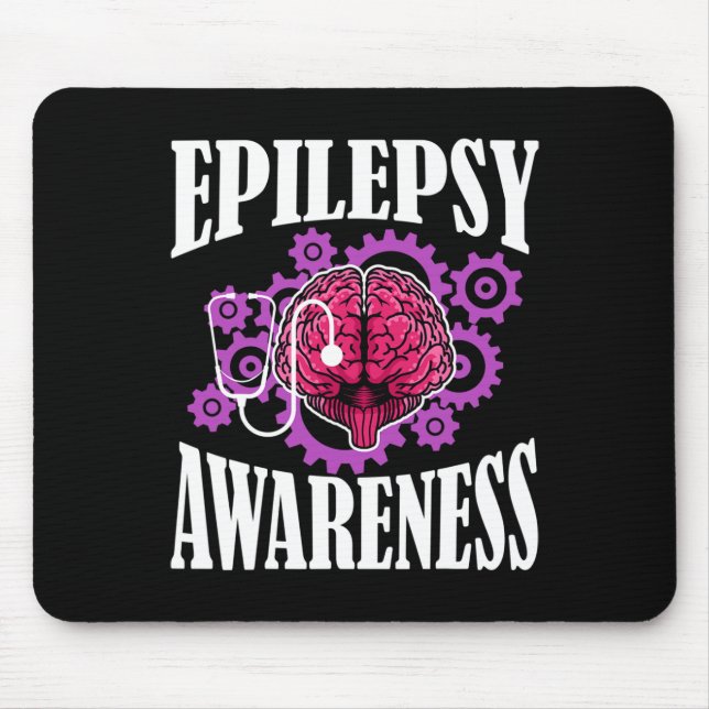 Epilepsy Awareness Diagnose Epileptic Warrior Surv Mouse Pad (Front)