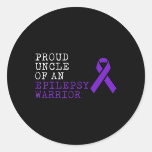Epilepsy Awareness Diagnosis Fun Epileptic Warrior Classic Round Sticker
