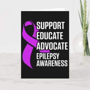 Epilepsy Awareness Educate Epileptic Warrior Survi Card