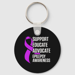Epilepsy Awareness Educate Epileptic Warrior Survi Keychain