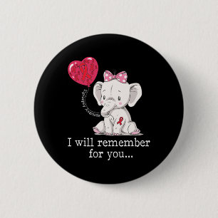 Epilepsy Awareness Elephant 2 Inch Round Button