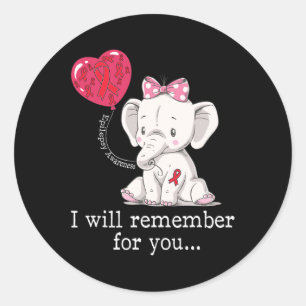 Epilepsy Awareness Elephant  Classic Round Sticker