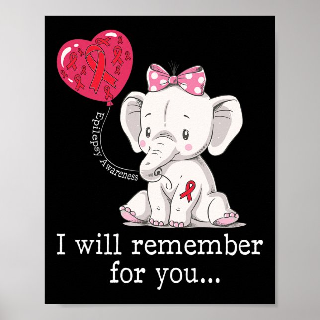 Epilepsy Awareness Elephant  Poster (Front)