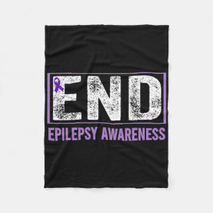 Epilepsy Awareness - End Epilepsy Purple Epilepsy Fleece Blanket