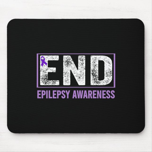 Epilepsy Awareness - End Epilepsy Purple Epilepsy  Mouse Pad (Front)