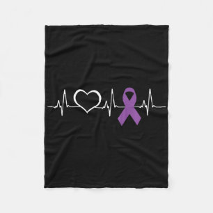Epilepsy Awareness Epilepsy Awareness Heart  Fleece Blanket